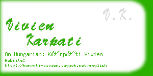 vivien karpati business card